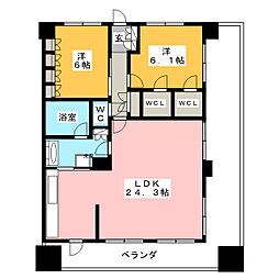 クリオレジダンス北赤羽 2LDKの間取図画像