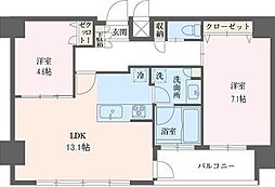 リーフコンフォート赤羽 2LDKの間取図画像
