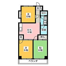 ヒルズセントポール 3DKの間取図画像