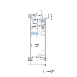 ルフォンプログレ赤羽 1Kの間取図画像