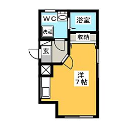 ハイグローブ東十条 ワンルームの間取図画像
