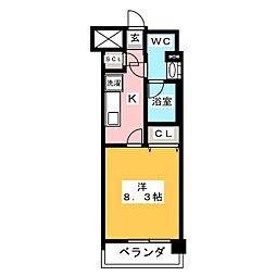 ルフォンプログレ赤羽 1Kの間取図画像