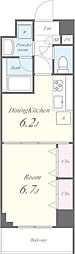 パトリス小豆沢 1DKの間取図画像