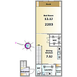 MyHome RELAXA 1DKの間取図画像