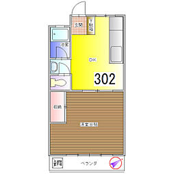 第二豊ビル 1DKの間取図画像