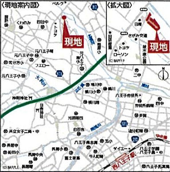 地図を拡大表示