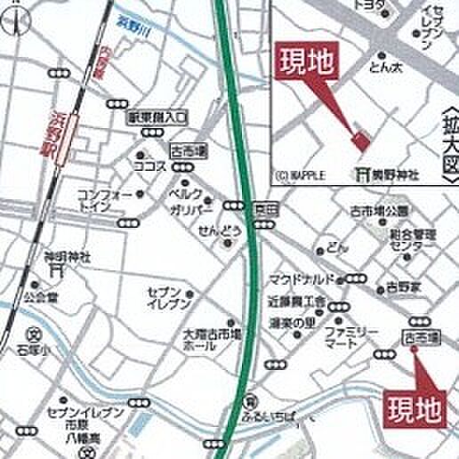 地図を拡大表示