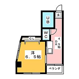 ライフピア桜 1DKの間取図画像