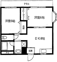 フィールド・セントラル  ｜ 埼玉県越谷市蒲生寿町（賃貸マンション2DK・1階・45.86㎡） その2