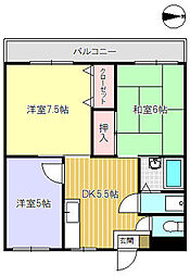モードマンションTGCA号 3DKの間取図画像