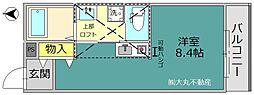 MillionHeights綾瀬A ワンルームの間取図画像