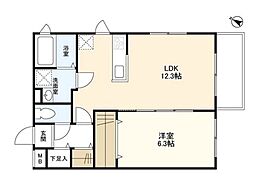 ウェルスクエアイズム初台 4階1LDKの間取り