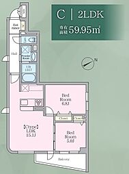 間取図画像 2LDK