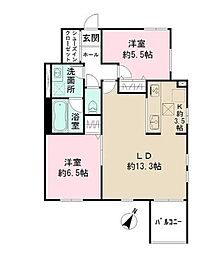 TheParkMaison代々木上原 2LDKの間取図画像