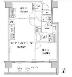 パークハビオ渋谷本町レジデンス 2LDKの間取図画像