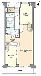 BLESS中野弥生町 2LDKの間取図画像