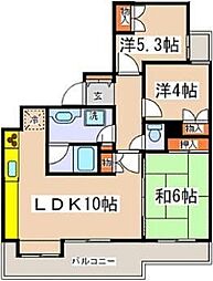 ファミールヴィラ多摩 3LDKの間取図画像
