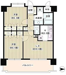 プロスペアー笹塚 2LDKの間取図画像
