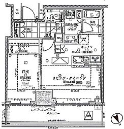 クラッシィタワー東中野 1LDKの間取図画像
