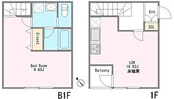 グエル・サカエ赤堤 1LDKの間取図画像