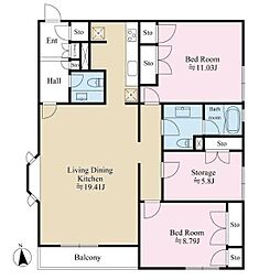 メゾン・ラ・フォンテーヌ 3LDKの間取図画像