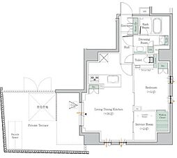 ワンルーフレジデンス中野 2LDKの間取図画像