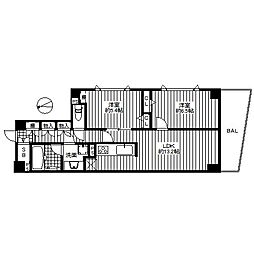 日神パレステージ高井戸西 2LDKの間取図画像
