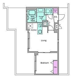 RESIDIA笹塚 1LDKの間取図画像