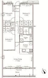 ヒューリックコート元代々木 3LDKの間取図画像