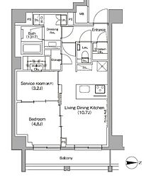 ザ・パークハビオ高円寺レジデンス 1SLDKの間取図画像