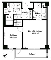 パークアクシス学芸大学 1LDKの間取図画像