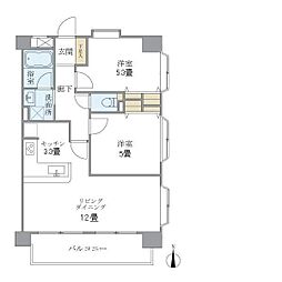 MOMOKI 2LDKの間取図画像