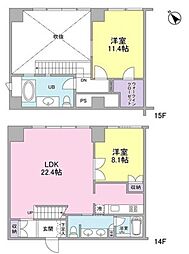 フォレストタウン参宮橋 2LDKの間取図画像