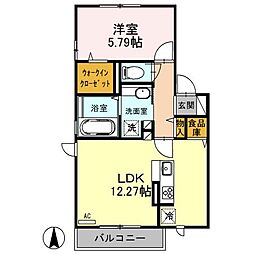 大岡山ハイム 1LDKの間取図画像