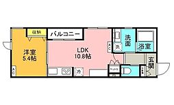 駒沢公園テラス 1LDKの間取図画像