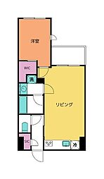 シュロス初台 1LDKの間取図画像