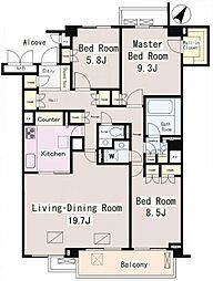 深沢パーク・マンション 3LDKの間取図画像