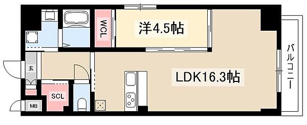 KAYA MEIEKI ｜愛知県名古屋市西区新道2丁目(賃貸マンション1LDK・4階・50.88㎡)の写真 その2