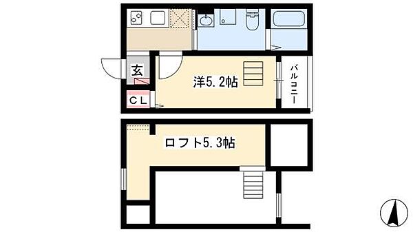 Casa Uno ｜愛知県名古屋市中川区馬手町2丁目(賃貸アパート1K・1階・20.61㎡)の写真 その2