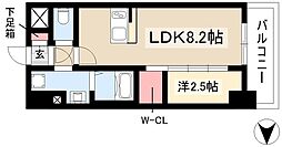 メイクスWアート金山ウエスト 11階1LDKの間取り