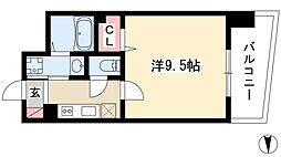 ゲートウェイ尾頭橋 3階1Kの間取り