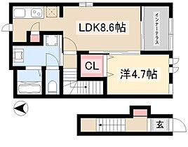 アルシオネ  ｜ 愛知県名古屋市中川区打出2丁目226（賃貸アパート1LDK・2階・42.34㎡） その2