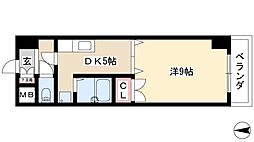 ラヴィアン名駅 7階1DKの間取り