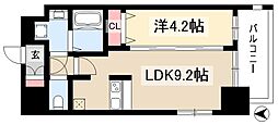 ファステート名古屋ラプソディ 4階1LDKの間取り