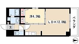 セントラルケーズ 2階1LDKの間取り