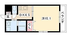 サンマルヤ 2階1DKの間取り
