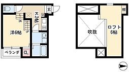 ステージ名駅西 ワンルームの間取図画像