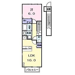 ウルバノ 1LDKの間取図画像