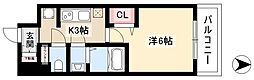 プレサンスNAGOYAシティオ 1Kの間取図画像