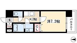 クレシェール大須 1Kの間取図画像